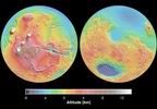 Топографическая карта Марса